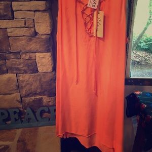 Elan coral shift dress NWT